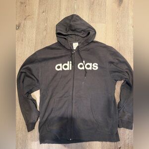 Adidas Black Zip-Up Hoodie